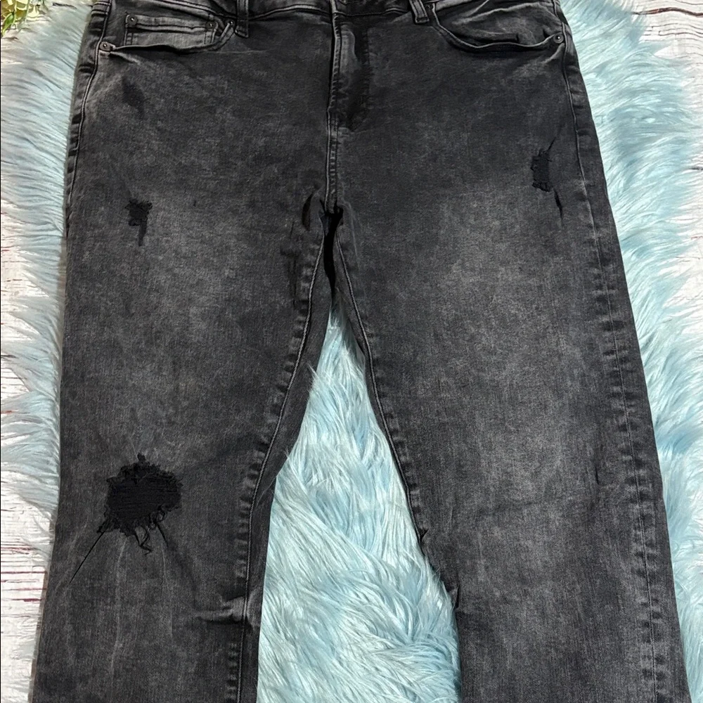Aeropostale Black Distressed Skinny Jeans sz 36X32